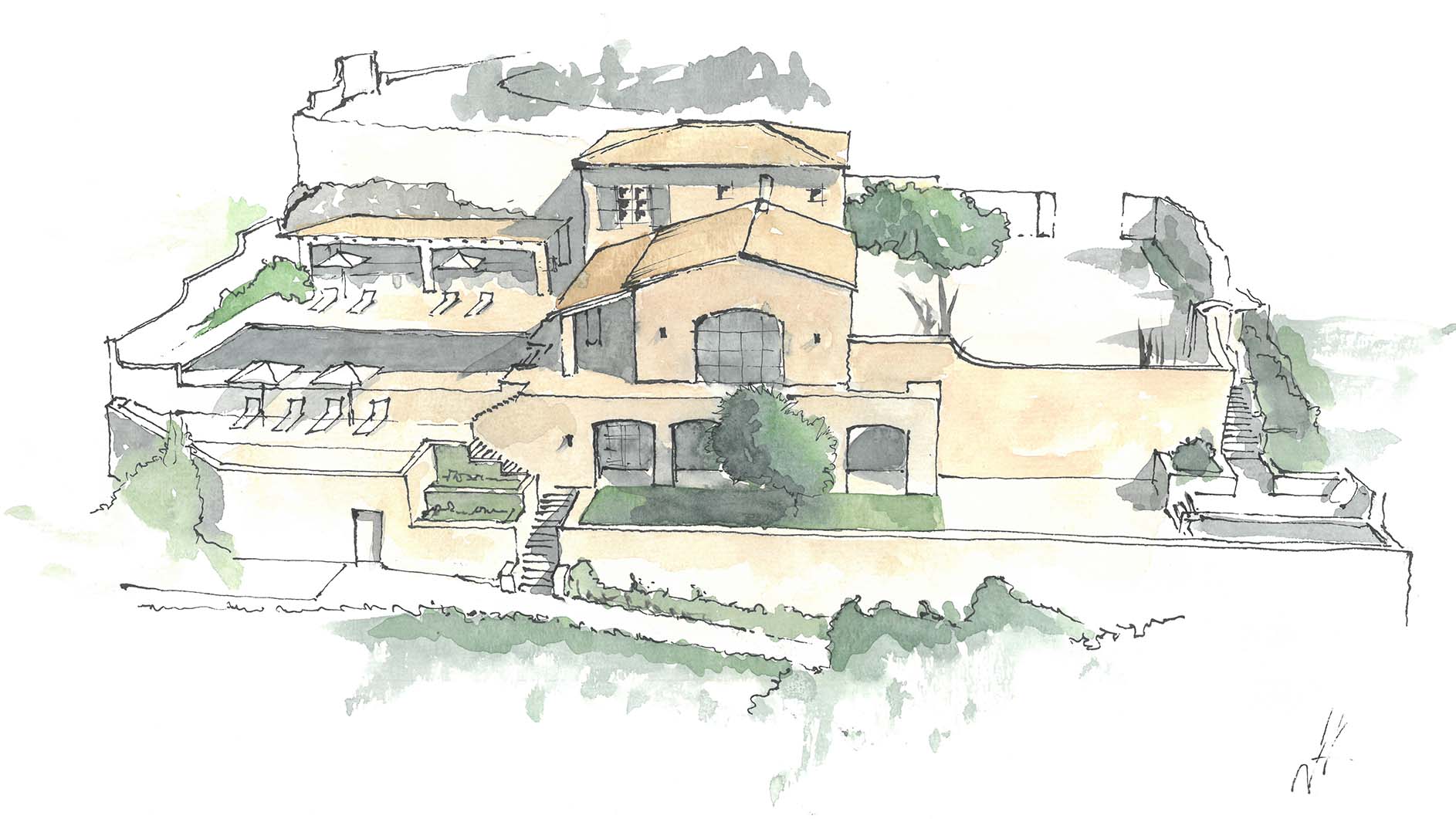 Skinos Estate, Corfu Sketch